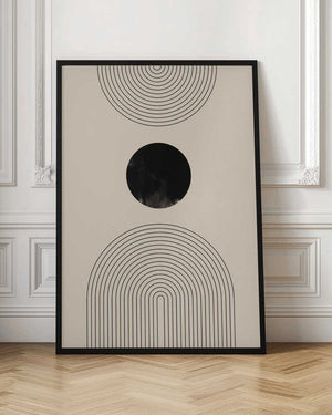 Tablou înramat „Black Arch Line Art” de Melloi Art Prints