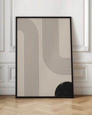Tablou înramat „Black Minimal Line Art” de Melloi Art Prints