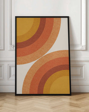 Tablou înramat „Retro Sunburst Waves” de THE MIUUS STUDIO