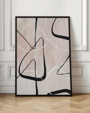 Tablou înramat „White Lines 1” de Sally Ann Moss