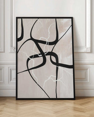 Tablou înramat „White Lines 2” de Sally Ann Moss