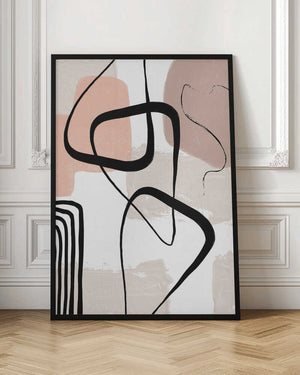 Tablou înramat „Smooth Shapes 1” de Sally Ann Moss