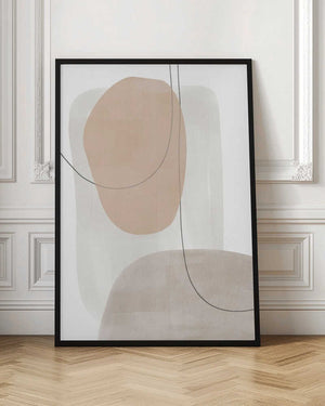 Tablou înramat „Circle Abstract Painting” de Melloi Art Prints