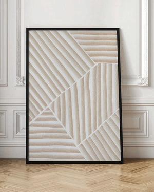 Tablou înramat „Beige Line Art” de Melloi Art Prints