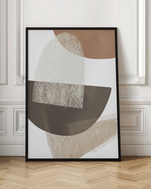 Tablou înramat „Earth Tone Geometric Art” de Melloi Art Prints