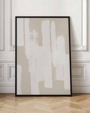 Tablou înramat „Beige Brush Strokes” de Melloi Art Prints