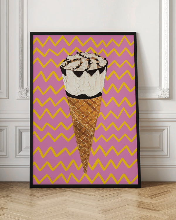 Tablou înramat „Cornetto Pink” de Alice Straker
