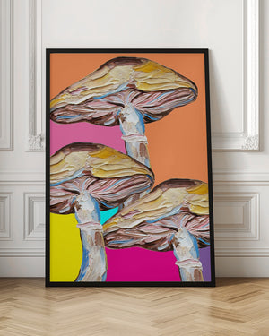 Tablou înramat „Psychedelic Mushrooms” de Alice Straker