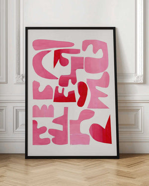 Tablou înramat „A Pink Puzzle” de Ejaaz Haniff