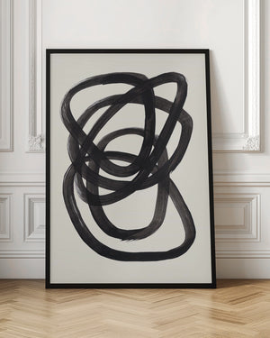 Tablou înramat „Ink Spiral Rings” de Ejaaz Haniff
