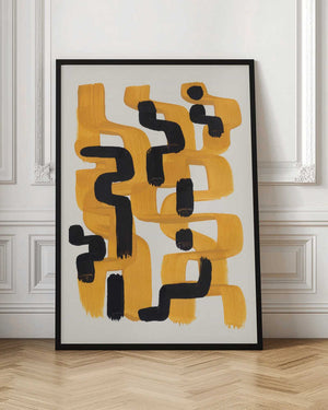 Tablou înramat „Mustard Wiggle No2” de Ejaaz Haniff