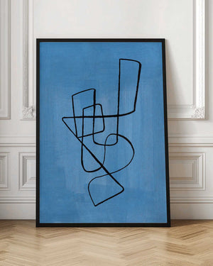 Tablou înramat „Pastel Blue Circuit” de Ejaaz Haniff