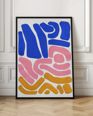 Tablou înramat „Pastel Tribal Maze” de Ejaaz Haniff
