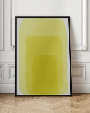 Tablou înramat „Yellow Watercolor Shapes #1” de jay stanley