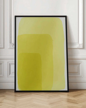 Tablou înramat „Yellow Watercolor Shapes #2” de jay stanley