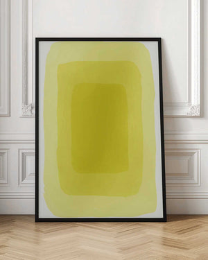 Tablou înramat „Yellow Watercolor Shapes #3” de jay stanley
