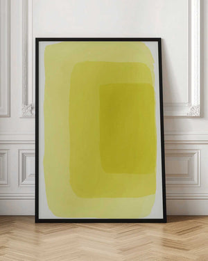 Tablou înramat „Yellow Watercolor Shapes #4” de jay stanley
