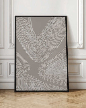 Tablou înramat „Flowing Contours Line Art” de Melloi Art Prints