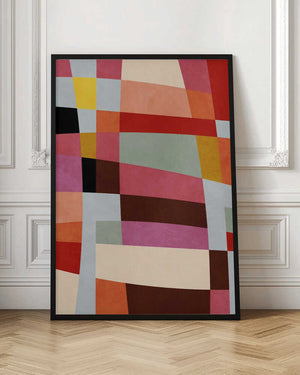 Tablou înramat „Warm Colors Bauhaus Geometry4” de Ana Rut Bre