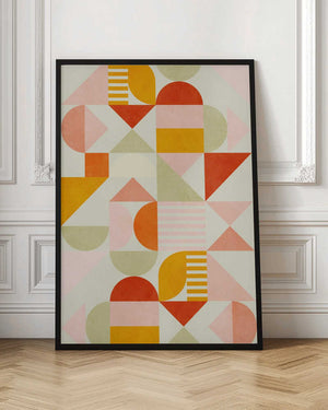 Tablou înramat „Bauhaus Fun Pastel” de Ana Rut Bre