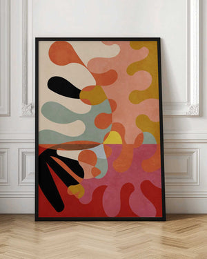 Tablou înramat „Warm Colors Bauhaus Geometry5” de Ana Rut Bre