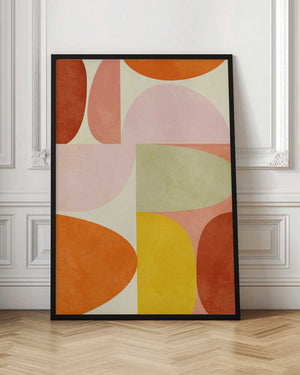 Tablou înramat „Warm Pastel Geometry” de Ana Rut Bre
