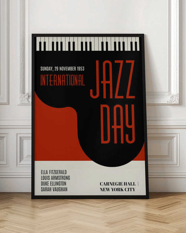 Tablou înramat „Jazzy Days   Dark Red” de Kubistika