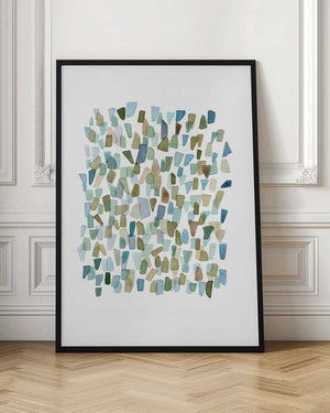Tablou înramat „Green Mossy Seaglass” de Louise van Terheijden