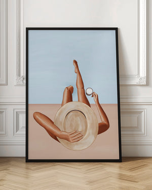 Tablou înramat „Poolside Girl” de Ivy Green Illustrations
