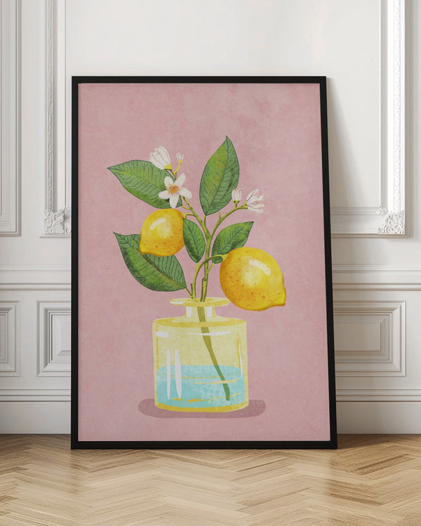 Tablou înramat „Lemon Bunch In Vase” de Raissa Oltmanns