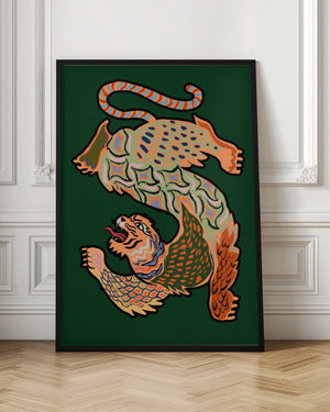 Tablou înramat „Asiantiger Green” de Arty Guava