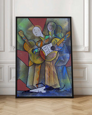 Tablou înramat „Street Musicians” de Ricardo Maya