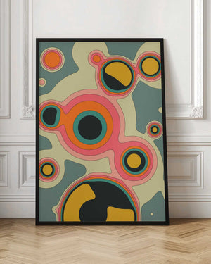 Tablou înramat „Fluid Geometrics 2” de Jazzberry Blue