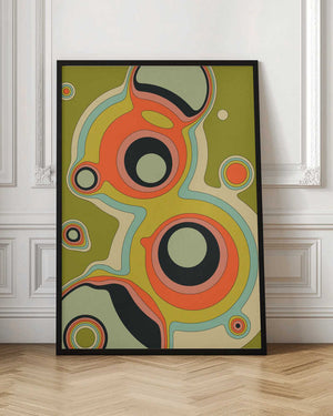 Tablou înramat „Fluid Geometrics 1” de Jazzberry Blue