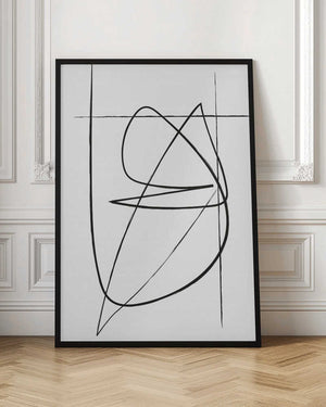 Tablou înramat „Off White Lines” de Oju Design