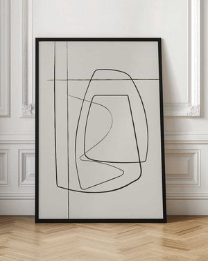 Tablou înramat „Beige Lines” de Oju Design