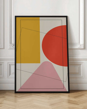 Tablou înramat „Four Triangles” de Oju Design