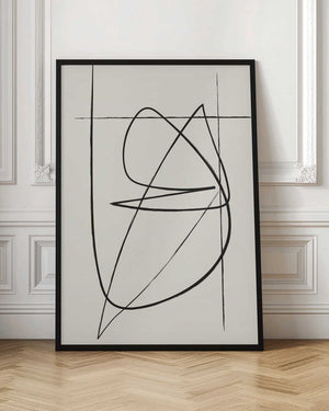 Tablou înramat „Beige Lines” de Oju Design