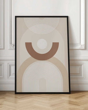 Tablou înramat „Beige Mid Century Poster” de Elena Ristova