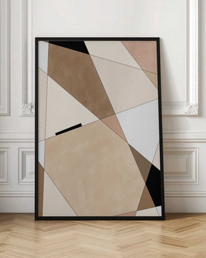 Tablou înramat „Geometric Beige art” de Elena Ristova