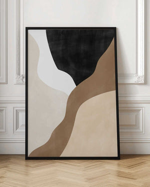Tablou înramat „Abstract Beige and Brown Art” de Elena Ristova