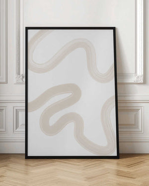 Tablou înramat „Beige Brush Stroke Poster” de Elena Ristova