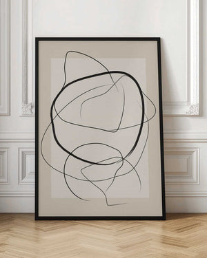Tablou înramat „Soft Abstract Lines Art” de Elena Ristova