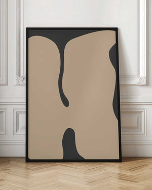 Tablou înramat „Graphic Beige Shapes Art” de Elena Ristova