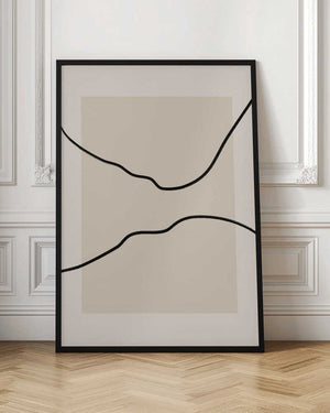 Tablou înramat „Soft Abstract Lines Art” de Elena Ristova