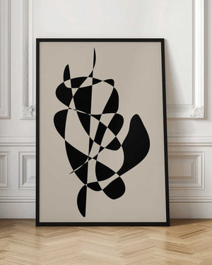 Tablou înramat „Abstract Black Shapes” de Elena Ristova