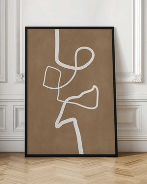 Tablou înramat „White Single Line Artwork” de Elena Ristova