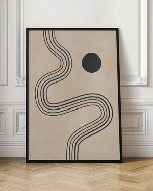 Tablou înramat „Curves and Sphere” de Elena Ristova