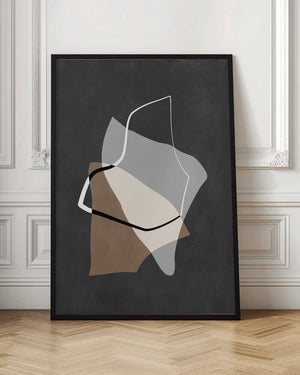 Tablou înramat „Organic Shapes in Earthy Tones” de Elena Ristova