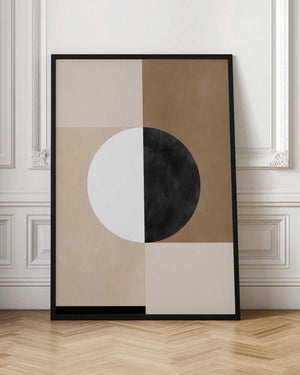 Tablou înramat „Geometric Shapes with a Central Circle” de Elena Ristova